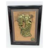Bronze Finish Asian 3D Wall Art 16x12