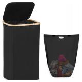 NEW $30 100L Waterproof Slim Laundry Hamper w/Lid