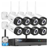 NEW $530 Hiseeu Wireless Security 8 Camera System