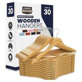 $40 30 Non-Slip Premium Wooden Hangers