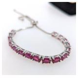 $9,917 App 9.2 ct Silver Ruby gemstone Bracelet