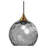 NEW $178 Vintage Smokey Grey Glass Pendant Light