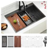 DAMAGED $410 Double Top Mount Kitchen Sink