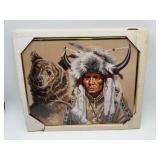 Native American Framed Art Print 16x20 (Used)