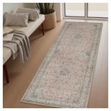 NEW $45 Runner Rug For Hallways, Washable 2'x8'