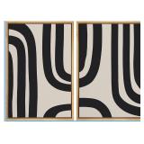 $85 2-Panels (16'x24') Minimalist Wall Art Decor