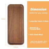 $35 Solid Acacia Wood Serving Tray - 2 Pack, 35.5