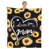 SEALED $33 Mom Sunflower Throw Blanket (50' x 60')