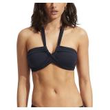 $142 (L) Seafolly womens Bandeau Halter Bikini Top