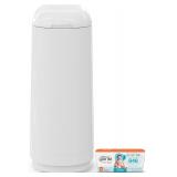 $60 NEW Diaper Genie Essence Pail, White with 18 E