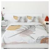 NEW $75 3PC (Q) Mid Century Modern Duvet Set