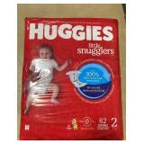 SEALED (size 2) 62ct Huggies baby diapers
