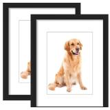 SEALED 2PK Solid Wood Picture Frames,Matted