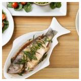 $40 NEW BESTonZON White Porcelain Ceramic Fish Ser