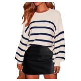 NEW (Large) AiMgFUN Womens Sweaters Long Sleeve Cr