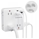 NEW 15FT Multi Plug Outlet Extender w/USB Ports