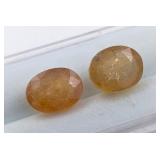 $7,500 App 10.02 ct Yellow Sapphire gemstone Pair