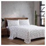 $40 Cacti 4-Piece Microfiber Green Queen Sheet Set