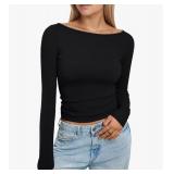 NEW $30 (M) Womens Skim Dupes Top Long Sleeve