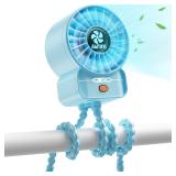 NEW AMTIFO Baby Stroller Fan Clip On: Portable Tri