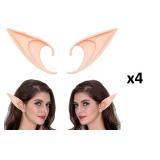 NEW $36 4 Pairs Fairy Pixie Elf Ears For Costume