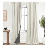 NEW $69 108 Inch Curtains, Blackout Linen