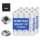 SEALED 12PK AAA Rechargeable Batteries 600mAh