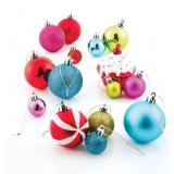 NEW 100PK $32 Shatterproof Mixed Tree Ornaments
