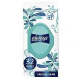 NEW Always Feminine Wipes Fresh & Clean Soft Pack
