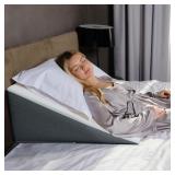 $64 K lbs Bed Wedge Pillow | Chic Jacquard Cover |
