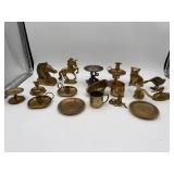 Vintage Brass Decor Lot (19 pcs)