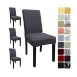 $30 NEW (GREY) Dining Room Chair Covers Set of 4,