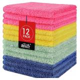 HOMEXCEL Microfiber Washcloths 12 Pack, Highly Abs