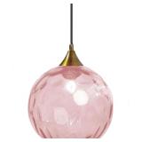 NEW $178 Vintage Pink Glass Pendant Light