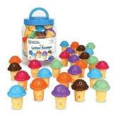NEW 52pcs Learning Resources Mini Letter Scoops