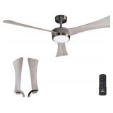 $223 NEW Ceiling Fan with Light Remote: 52 Inch Mo