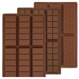 NEW (7'x10') 3pc Silicone Chocolate Bar Molds