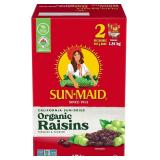SEALED $31 2PK Sunmaid Organic Raisins 1814g