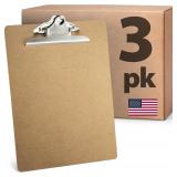 DAMAGED NEW 3PK Recycled Wood Clipboards