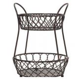$70 Loop and Lattice 2 Tier Basket
