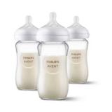 $30 Philips Avent 3pk Glass Natural Baby Bottle wi