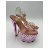 Pink Platform Rhinestone Heels (Used)