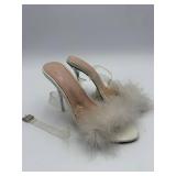 Clear Heels with Fur Slides (Used)
