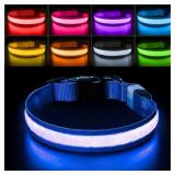 NEW (Medium)  LED Dog Collar Rechargeable