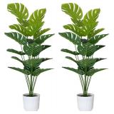 NEW $97 2PC 45' Artificial Plants In Pots