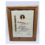 Framed Apostolic Blessing John Paul II