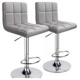 $317 NEW Leopard Bar Stools, Modern PU Leather Adj