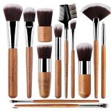 NEW $35 13PK Vegan Bamboo Makeup Brushes Set