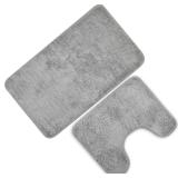 2 Piece Non Slip Bathroom Rugs Set,Absorbent Bathr
