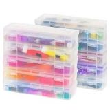 IRIS USA 10 Pack Large Plastic Art Craft Sewing Su